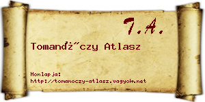 Tomanóczy Atlasz névjegykártya